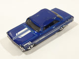 2016 Hot Wheels Muscle Mania '63 Chevy II Blue Die Cast Toy Muscle Car Vehicle Crushed Roof