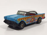 2004 Matchbox Burger Zone '57 Chevrolet Bel Air Hard Top Blue with White Roof Die Cast Toy Car Vehicle