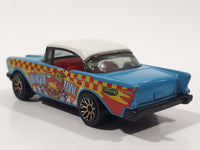 2004 Matchbox Burger Zone '57 Chevrolet Bel Air Hard Top Blue with White Roof Die Cast Toy Car Vehicle