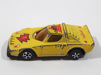 Vintage No. W11 Lancia Stratos Turbo Express #1 Yellow Pull Back Die Cast Toy Car Vehicle