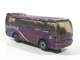 1999 Matchbox Airport Ikarus Coach Bus Purple Die Cast Toy Car Vehicle