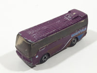 1999 Matchbox Airport Ikarus Coach Bus Purple Die Cast Toy Car Vehicle