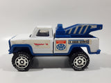 Vintage Buddy L Tow Truck AAA Emergency Service White and Blue Pressed Steel and Plastic Toy Car Vehicle Made in Macau