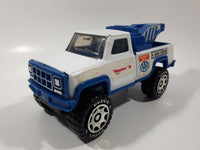Vintage Buddy L Tow Truck AAA Emergency Service White and Blue Pressed Steel and Plastic Toy Car Vehicle Made in Macau