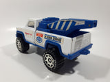 Vintage Buddy L Tow Truck AAA Emergency Service White and Blue Pressed Steel and Plastic Toy Car Vehicle Made in Macau