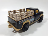 Vintage Tonka Farm Stake Truck Black and Beige Pressed Steel and Plastic Toy Car Vehicle Made in Mexico