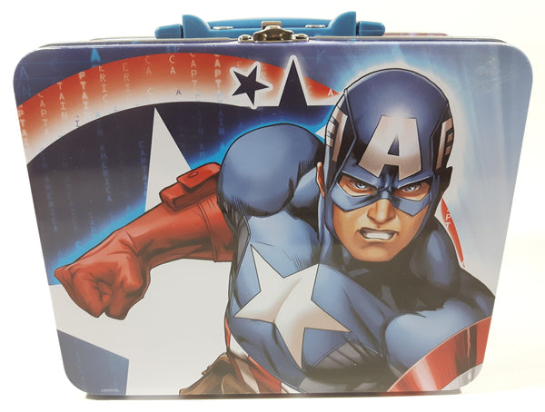 Marvel Comics Captain America Tin Metal Lunch Box Container