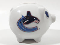 Vancouver Canucks NHL Ice Hockey White Ceramic Piggy Coin Bank Official NHL Product