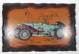 Vintage The Burnt Edge Line from Fantasy Copperware 1908 Mercedes 'Semmering' Racer 11 3/4" x 18" Wood Wall Plaque