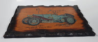 Vintage The Burnt Edge Line from Fantasy Copperware 1908 Mercedes 'Semmering' Racer 11 3/4" x 18" Wood Wall Plaque