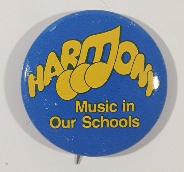Vintage Harmony Music In Our Schools Blue 1" Button Pin