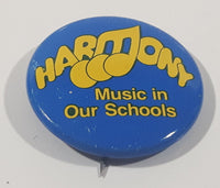 Vintage Harmony Music In Our Schools Blue 1" Button Pin