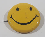 Vintage Yellow Smiley Face 1 1/8" Button Pin