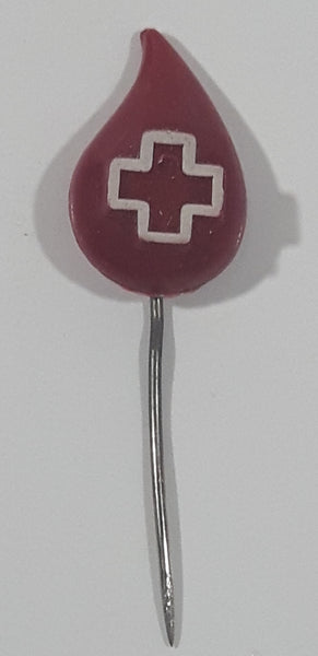 Vintage Red Cross 3/8" x 5/8" Plastic Pin
