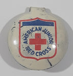 Vintage American Junior Red Cross Fold Over Style 5/8" Metal Tab Clip Pin