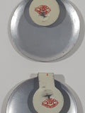 Vintage TraveLodge Sleepy Bear Fold Over Style 7/8" Metal Tab Clip Pin Set of 2