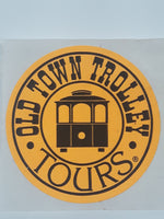 Vintage Old Town Trolley Tours Orange Sticker Set of 2