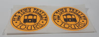 Vintage Old Town Trolley Tours Orange Sticker Set of 2