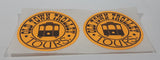 Vintage Old Town Trolley Tours Orange Sticker Set of 2