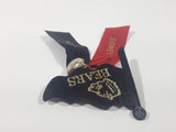 Sidney High Bears Football Team Plastic Flag Metal Charm with Red and Black Ribbons