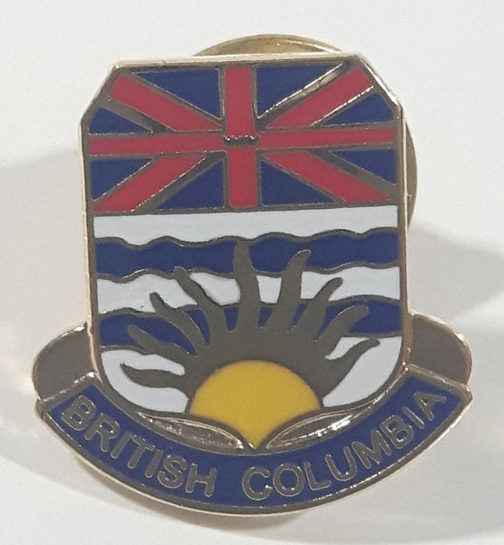 British Columbia Canada Coat of Arms Crest Small Metal and Enamel Lapel Pin Travel Collectible