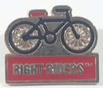 Right-Riders Bicycle Themed 1" x 1 1/4" Enamel Metal Lapel Pin