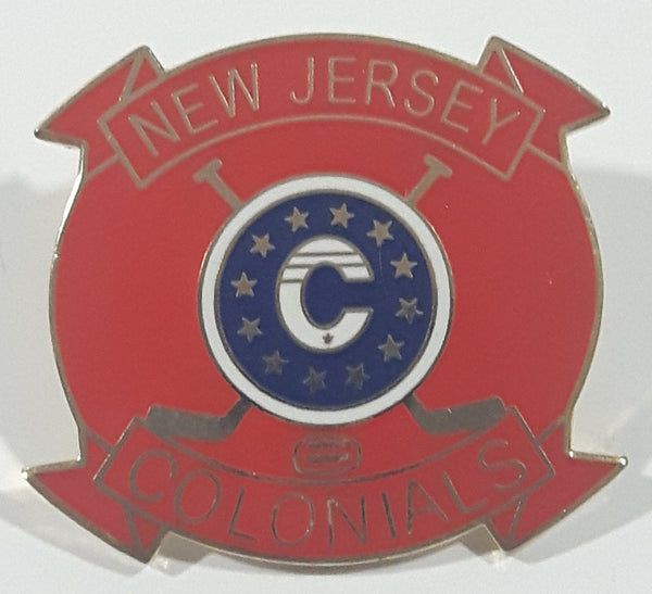 New Jersey Colonials Hockey Team 1 1/8" x 1 1/4" Enamel Metal Lapel Pin