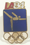 Vintage 1984 LA Los Angeles Summer Olympic Games Gymnastics 1/2" x 7/8" Enamel Metal Lapel Pin