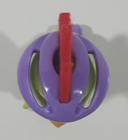 Kinder Surprise City Chicks SD337 Green Bird with Purple Rollerblades and Red Felt Mohawk 1 7/8" Tall Plastic Toy Figure