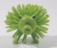 Koosh Ball Style Farm Animal Critter Green Pig 1 3/4" Toy Spiky Figure