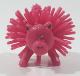 Koosh Ball Style Farm Animal Critter Pink Pig 1 3/4" Toy Spiky Figure