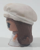 2016 Mattel Barbie Fash'ems Mash'ems Girl in White Beret Hat 1 3/4" Tall Super Squishy Rubber Toy Figure 50850