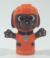 Paw Patrol Zuma Brown Dog 2 1/4" Tall Rubber Finger Puppet Toy Figure