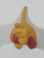 Vintage Diener Style Yellow Kangaroo with Red Boxing Gloves 2 3/4" Tall Rubber Eraser Toy Figure