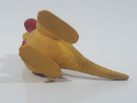 Vintage Diener Style Yellow Kangaroo with Red Boxing Gloves 2 3/4" Tall Rubber Eraser Toy Figure