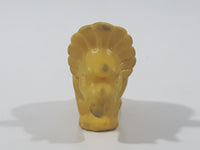 Vintage Diener Style Yellow Triceratops Dinosaur 1 3/4" Long Rubber Eraser Pencil Topper