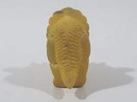 Vintage Diener Style Yellow Triceratops Dinosaur 1 3/4" Long Rubber Eraser Pencil Topper