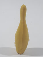 Vintage Diener Style Yellow Rubber Eraser Bowling Pin 2 1/4" Tall Toy