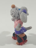 Vintage 1985 Ganz Bros Toys Wrinkles Puppy Dog Wearing Rollerskates 2 1/2" Tall Toy Figure