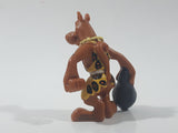 2008 Hanna Barbera Scooby-Doo Scooby as Caveman with Black Club 2 3/8" Tall PVC Toy Figure