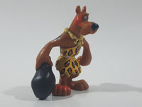 2008 Hanna Barbera Scooby-Doo Scooby as Caveman with Black Club 2 3/8" Tall PVC Toy Figure