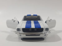 Jada Big Time Muscle No. 91385 1967 Shelby GT-500 White with Blue Stripes 1/32 Scale Die Cast Toy Car Vehicle with Opening Doors