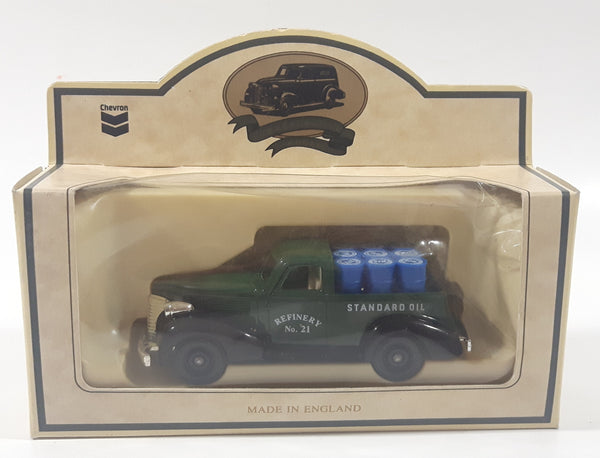 Lledo Chevron Standard Oil Company Refinery No. 21 RPM Motor Oil 1939 Chevrolet Pick-Up Truck Dark Green Die Cast Toy Car Vehicle New In Box