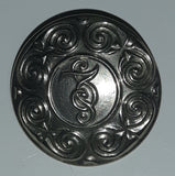 Vintage Irish Police Ornate Pattern "SAS" 7/8" Silver Look Metal Button
