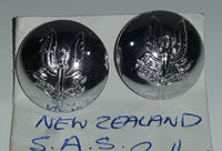 Antique New Zealand SAS Special Air Service 3/4" Silver Look Military Button Set of 2