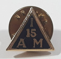 Vintage 1946 I 15 AM American Machinists Union 1/2" Enamel Sterling Silver Metal Lapel Pin