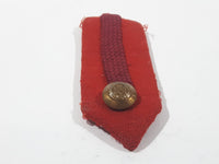 Vintage Canadian Military Officer's Gorget Collar Strap 1 1/4" x 3 1/2" with 1/2" King George VI Brass Button