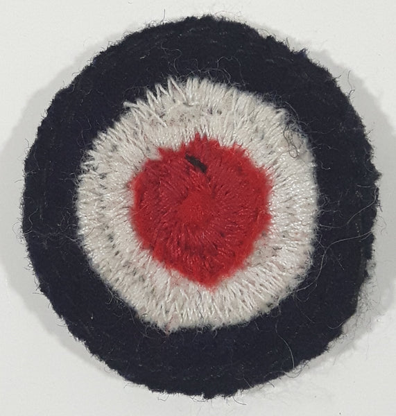 Vintage RAF Royal Air Force Blue White Red Target Circle Small 1 1/4" Fabric Patch Badge