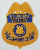 U.S. Customs Department Of Treasury Special Agent Yellow and Blue Large 4" x 5 1/4" Embroidered Fabric Patch Badge