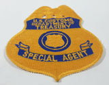 U.S. Customs Department Of Treasury Special Agent Yellow and Blue Large 4" x 5 1/4" Embroidered Fabric Patch Badge